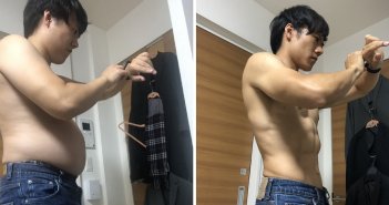 японец тренировался и похудел